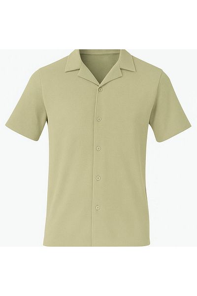 trender Apaş Collar Light Khaki Men's Shirt 2640
