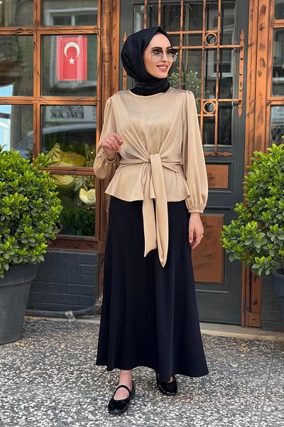 SEÇİL Selected blouse 10002511810019 camel