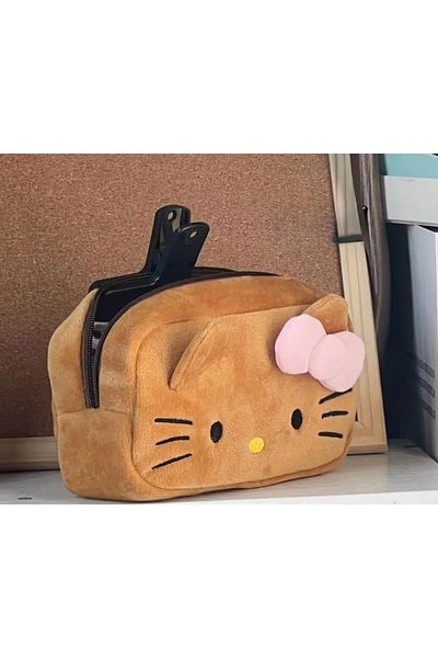 Choice A Sanrio Hello Kitty Anime Kawaii Plush Pencil Case Stationery Bag Coin Purse Cosmetic Bag Students.
