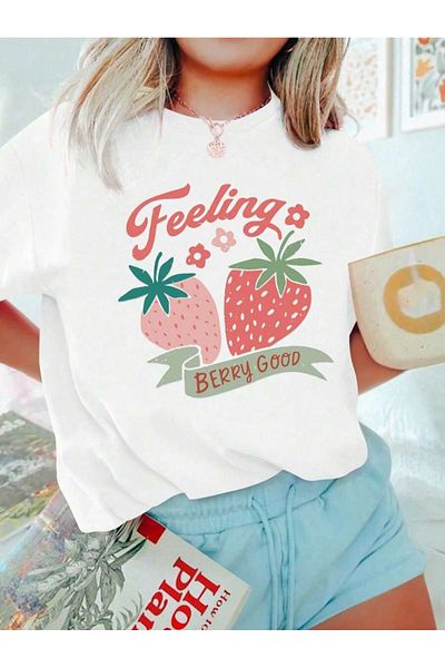 Josette Μπλουζάκι με στάμπα Feeling Strawberry