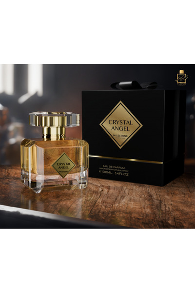 Milestone Milestone Crystal Angel fragrance, unisex, 100 ml, elegant bottle, notes of cognac and pralines