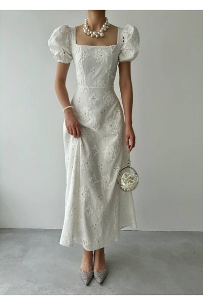 hepimiz alalım Graf Balloon Sleeve Dress
