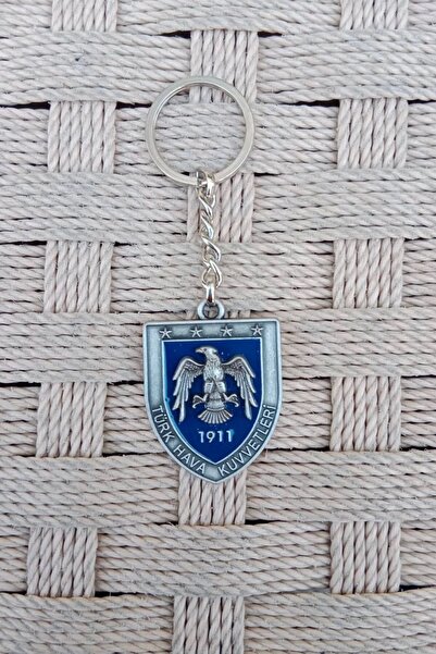 İZMİR ASKERİ MALZEME سلسلة مفاتيح معدنية من القوات الجوية التركية 1911 مع شعا...