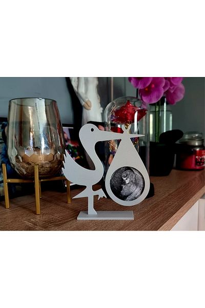 HasFar Tech Special Ultrasound Photo with Stork Figure