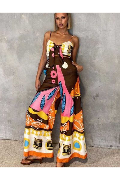 dshee woman Patterned Crop Dubai Suit