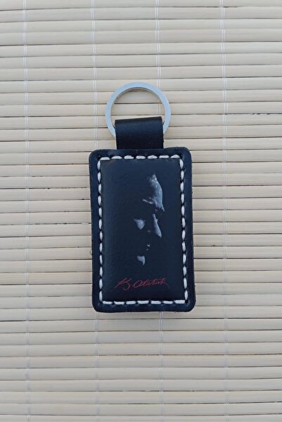 İZMİR ASKERİ MALZEME تصميم خاص مع صورة ظلية أتاتورك توقيع سلسلة مفاتيح هدية م...