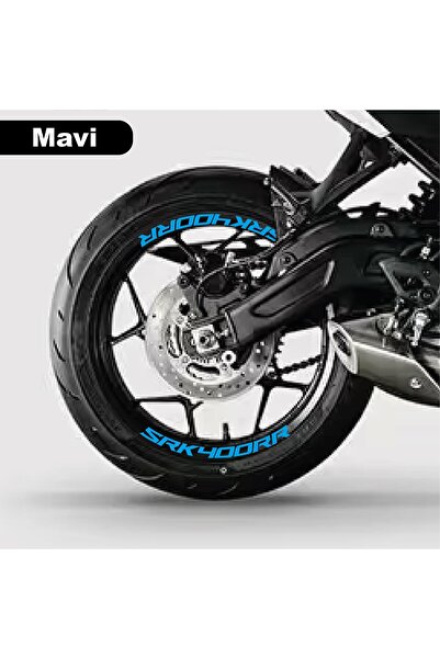 Motiker RKS (QJ MOTOR) SRK 400RR Motosiklet Jant İçi Sticker Etiket Modeli Mavi