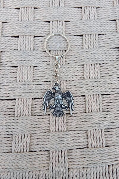 İZMİR ASKERİ MALZEME تصميم خاص النسر المنسوج سلسلة المفاتيح المعدنية المنقوشة