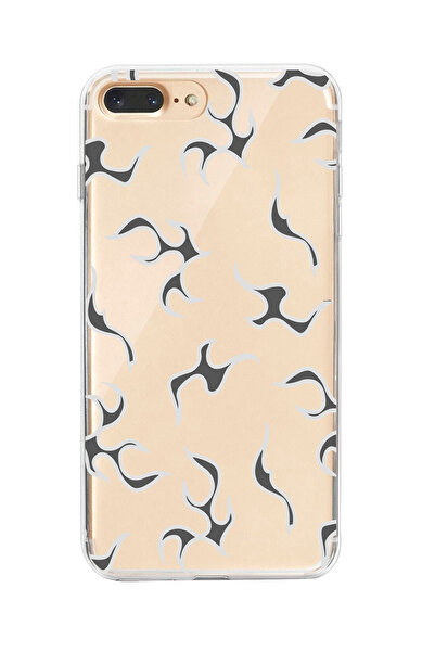 moonset Iphone 7 Plus / 8 Plus Uyumlu Şimşek Tasarımlı Baskılı Şeffaf Telefon...