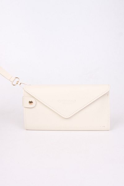 MILANOFOX Hand Strap Phone and Coin Compartment Envelope Model Soft Leather Multi Compartment Card Holder Wallet