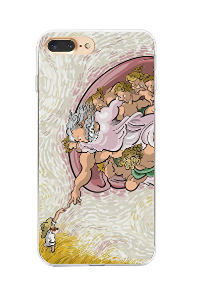 moonset Iphone 7 Plus / 8 Plus Uyumlu Van Gogh Tasarımlı Baskılı Şeffaf Telef...