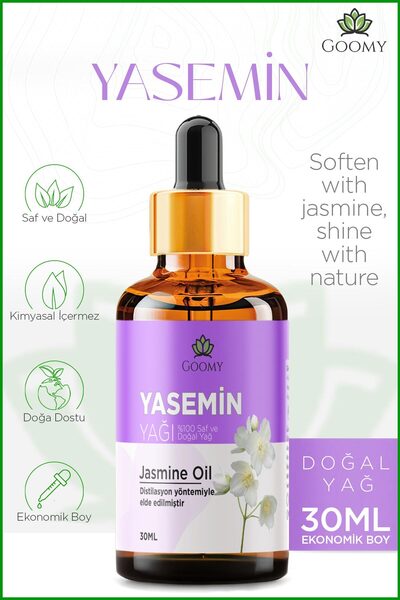 GOOMY Yasemin Yağı Distilasyon %100 Doğal Bitkisel Uçucu Yağ Jasmine Oil 30ml
