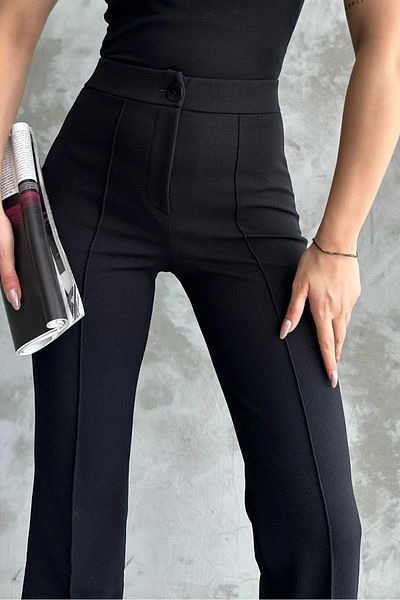 HATCELL Women's Palazzo Trousers with Front Stitching Detail