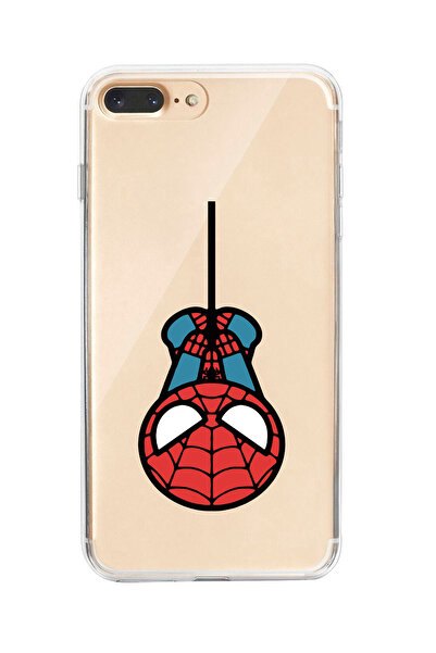 moonset Iphone 7 Plus / 8 Plus Uyumlu Örümcek Tasarımlı Baskılı Şeffaf Telefo...
