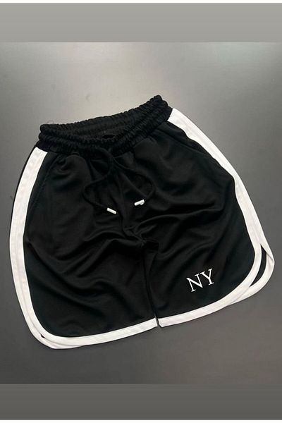 woonkey UNISEX NY PRINTED TRAINING FITNESS ATHLETE SHORTS ΑΕΡΙΖΟΝΤΑ ΎΦΑΣΜΑ