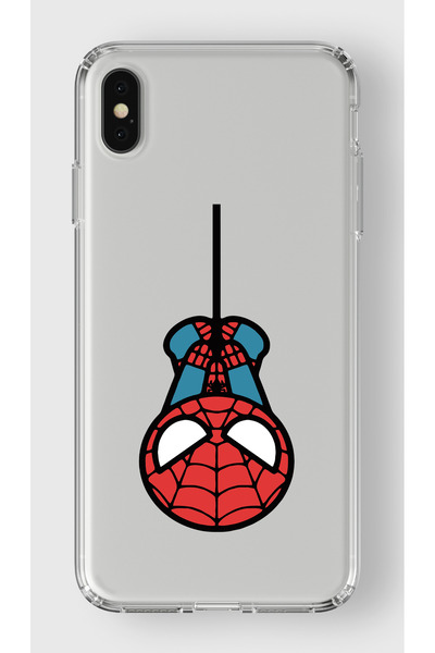 moonset Iphone X / XS Uyumlu Örümcek Tasarımlı Baskılı Şeffaf Telefon Kılıfı