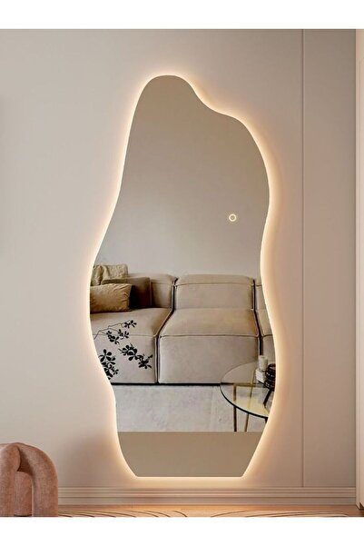 L' CAPO 120x60 Cm Gün Işığı Salon Duvar Aynası Boy Duvar Aynası Ledli Boy Ayn...