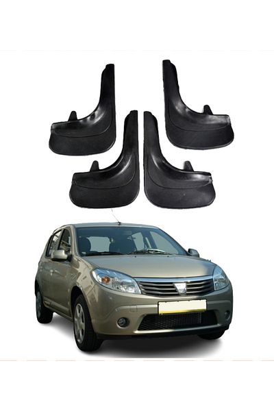 SONİKON LİNE Dacia Sandero 2007-2012 Compatible 4-Piece Dust Cover Mudguard Mudguard Modified