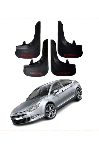 SONİKON LİNE Citroen C5 2007 and Later Compatible Racing Written 4-Piece Dust Cover Mudguard Mudguard Modified