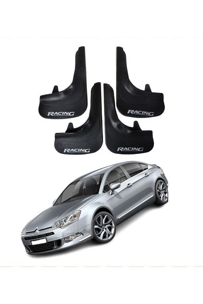 SONİKON LİNE Citroen C5 2007 and Later Compatible Racing Written 4-Piece Dust Cover Mudguard Mudguard Modified