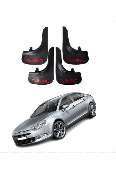 SONİKON LİNE Citroen C5 2007 and Later Compatible Tuning Written 4-Piece Dust Cover Mudguard Mudguard Modified