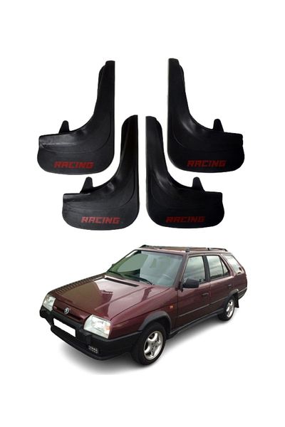 SONİKON LİNE Skoda Forman Compatible Racing Written 4-Piece Leggings Mudguard Mudguard Modified