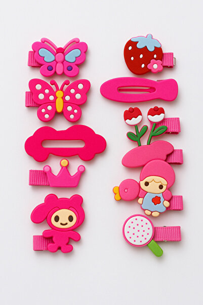 MakeWell دبابيس شعر للأطفال بتصميم كورومي هالو كيتي ماي ميلودي فلاور ديزي فاك...