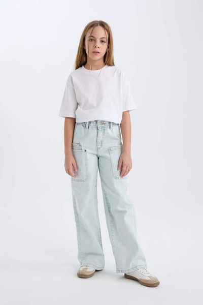 DeFacto Αγόρι Oversize Φαρδύ Μολύβι Πόλο Μουσελίνα κοντομάνικο πουκάμισο E3314a825hs