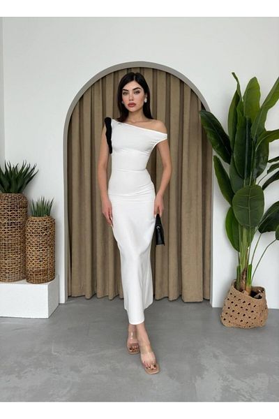 MODA Ahes Shopping Jovani Shoulder Detailed Dress