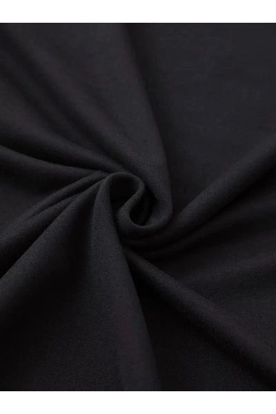 Bay Şapkacı Tricou supradimensionat cu decolteu rotund cu imprimeu SILKY - negru