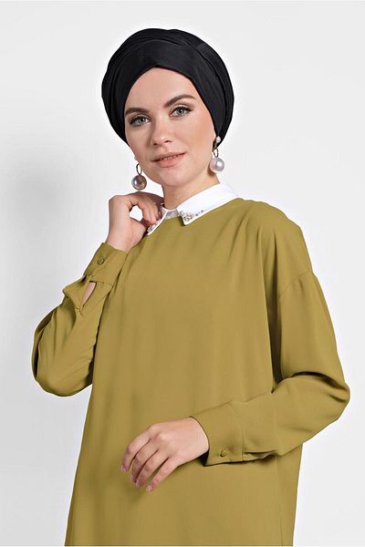 Alvina 40168 Model Asymmetrical Cut Tunic