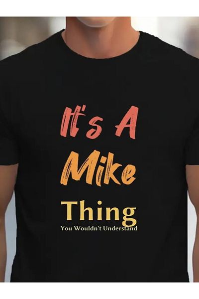 Bay Şapkacı Silky Men's It Is a Mike Thing Printed Men's T-Shirt