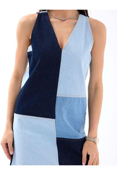 Modayakamoz 7385 ROCHIE JEANS-ALBASTRU