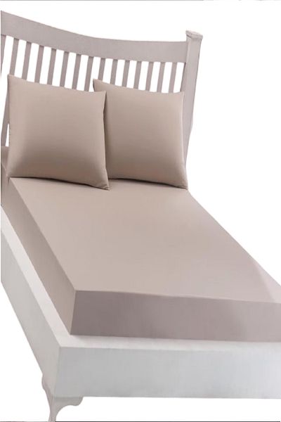 Evony Elastic Stretch Oversized Towel Sheet 180X200 cm Color Light Brown