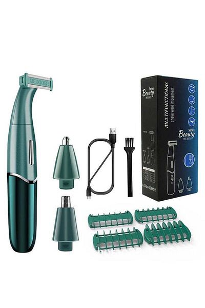 COOYA Electric Shaver, Shaving, Nose Hair Trimming, Eyebrow Trimming, Suitable for Men and Women, Green