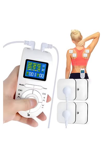 BLEKSY Electrostimulation massager for Electrotherapy/Physiotherapy, Bleksy® 4 Electrodes, portable, white