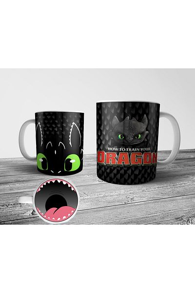 Pixxa How to Train Your Dragon Toothless Mug with Bottom Base Mouth Design