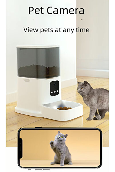 BLEKSY Hrănitor automat pentru câini și pisici, BLEKSY ®, cameră video programabilă WiFi 6L, aplicație mobilă