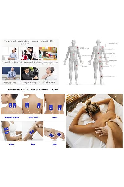 BLEKSY Electrostimulation massager for Electrotherapy/Physiotherapy, Bleksy® 4 Electrodes, portable, white