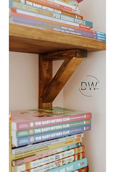 DizyWood Ahşap Uçan Raflı Kitaplık