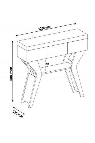 ARTLY Modern Entryway Console Table for Living Room and Home 120*80*33