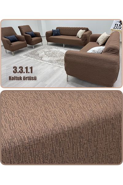 BONJOUR MADAME Seat Cover 3.3.1.1 Seat Cover Jacquard Lycra Fabric. Home Textile Sofa Cover Set