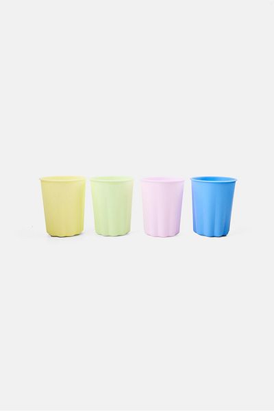 Muy Mucho 4 Pcs Plain Glass 250 ml