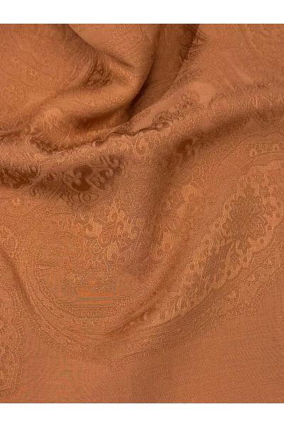 ipekevi İpekevi Four Seasons Ethnic Patterned Monogram Jacquard Shawl 04472-Copper