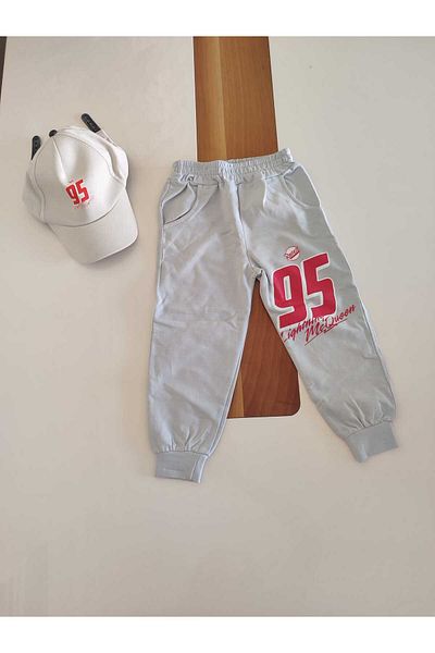Asel Car Printed Hat Bottom Top 3-Piece Boy's Summer Suit