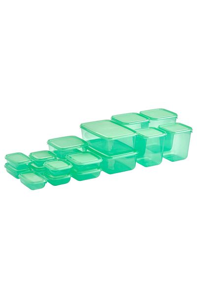 IKEA Quality 17 Pieces Plastic Storage Container Ikea Set of 17 Storage Transparent Container Can Enter Microwave Oven