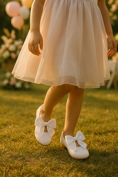 SIRRI Ballerina Shoes with Bow Detail for Girls