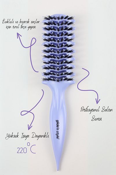 Glide'n Style Curl Defining Comb Brush Special for Curly Hair