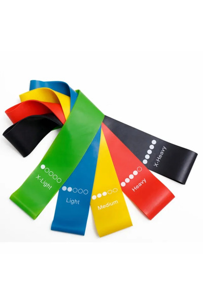 Choice مجموعة من 5 قطع من أشرطة المقاومة TPE المميزة للياقة البدنية وأشرطة مط...