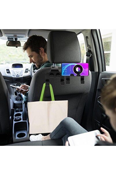 TOYFEST 3 bucăți organizator pentru spatele scaunului auto, suport pentru telefon-tabletă și organizator cu umeraș